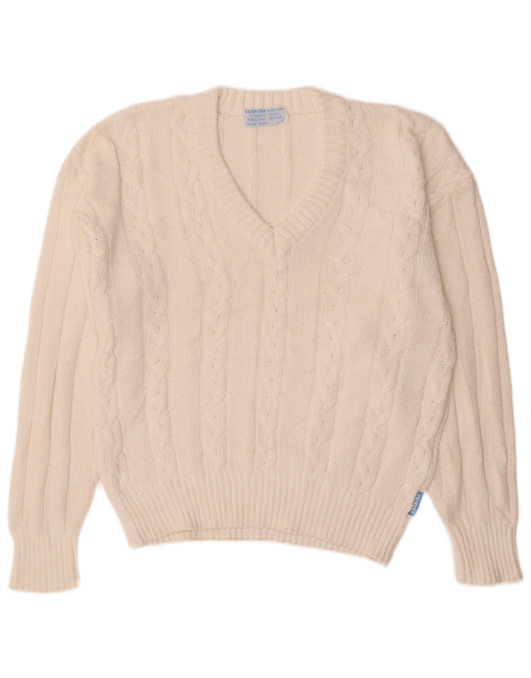 CARRERA Pull col V Homme Petit Blanc Coton