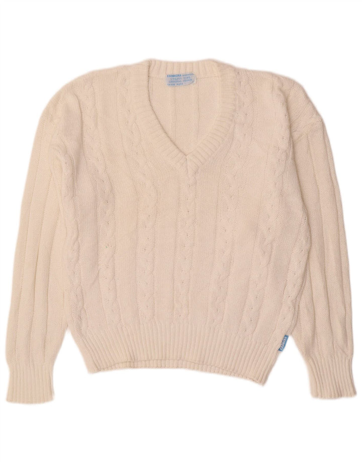 CARRERA Pull col V Homme Petit Blanc Coton