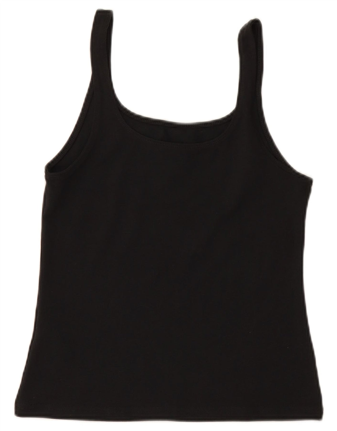 NIKE Femmes Crop Cami Top UK 12 Moyen Noir Coton