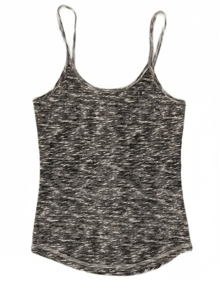 Champion Cami Top Femme UK 12 Coton Chiné Gris Moyen