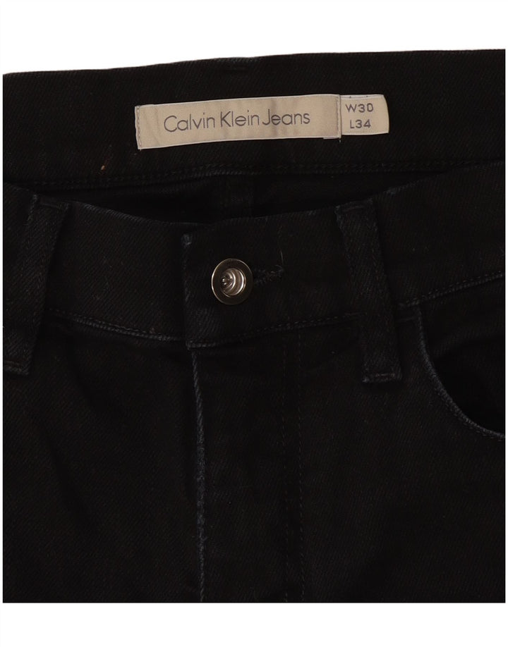 CALVIN KLEIN Jean Slim Homme W30 L31 Noir Coton