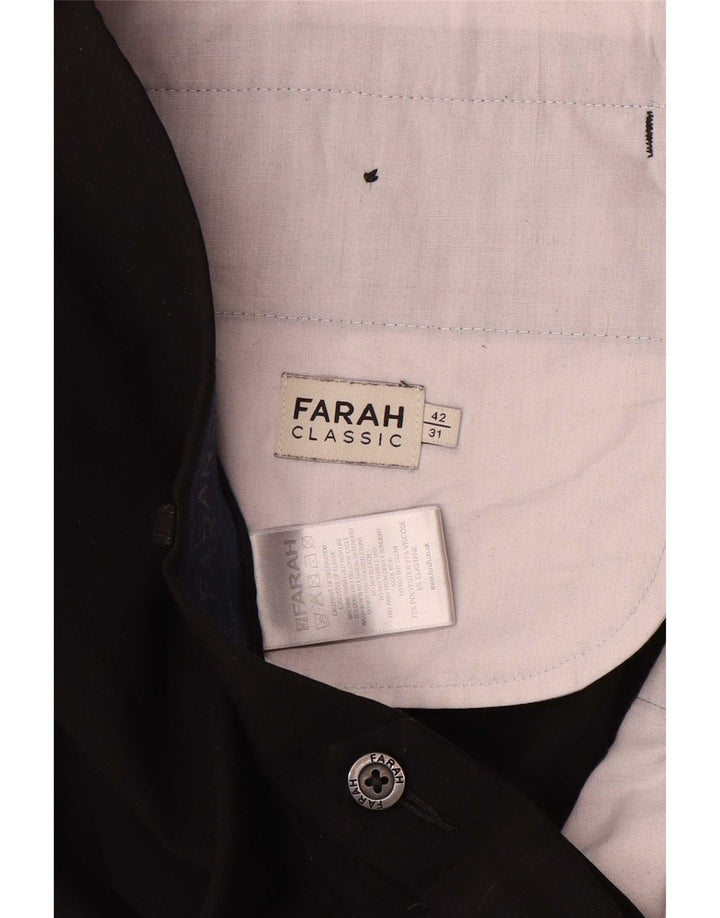 Farah Pantalon Chino Coupe Classique Homme W42 L31 Noir Polyester