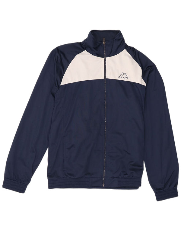Kappa Veste de survêtement pour homme XL Bleu marine Colorblock Polyester