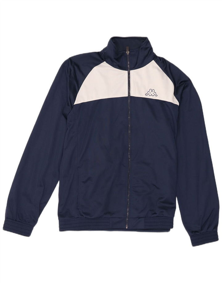 Kappa Veste de survêtement pour homme XL Bleu marine Colorblock Polyester