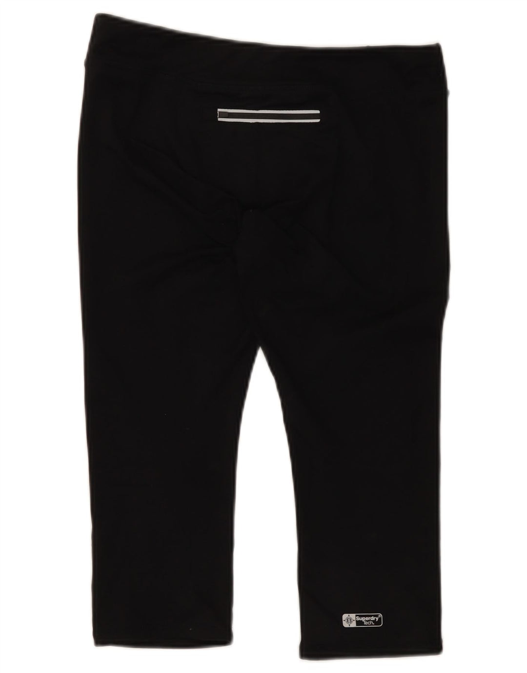 Superdry Legging Capri Graphique Femme UK 12 Noir Moyen Polyester
