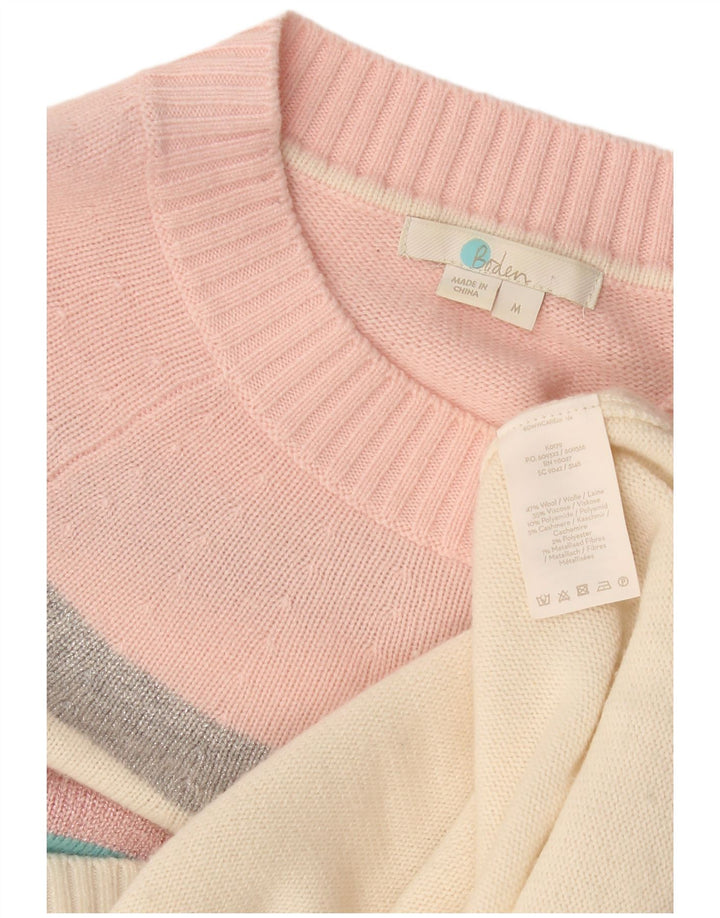 Boden Femme Pull Col Bateau UK 44 Medium Multicolore Rayé