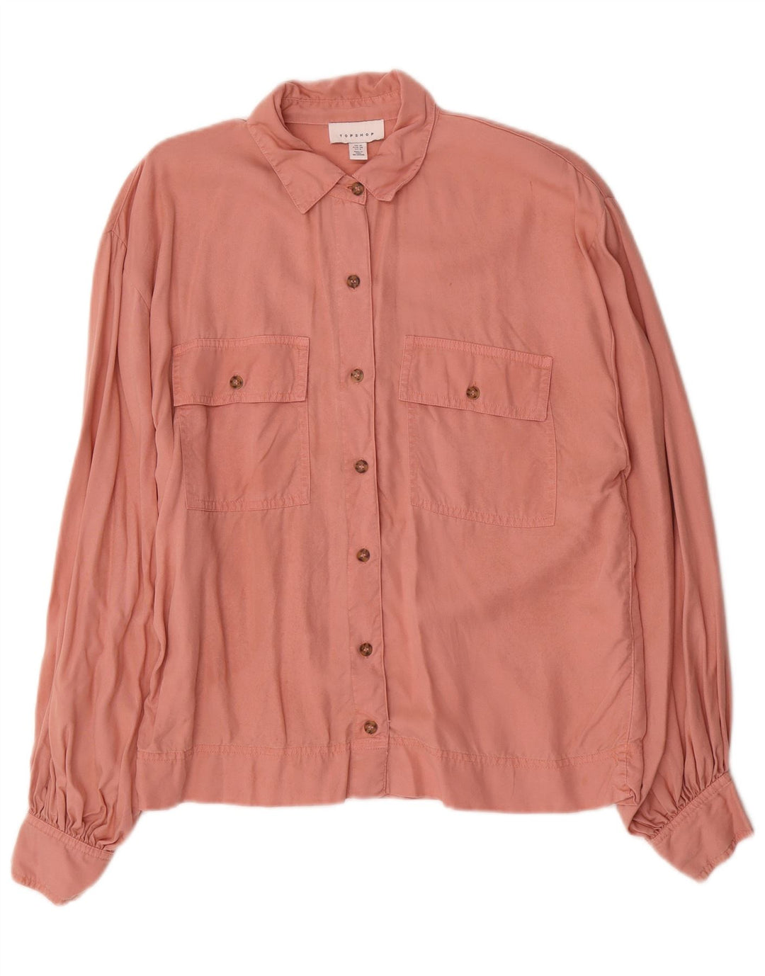 Topshop Chemise surdimensionnée pour femme UK 10 Small Rose Lyocell