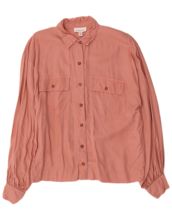 Topshop Chemise surdimensionnée pour femme UK 10 Small Rose Lyocell