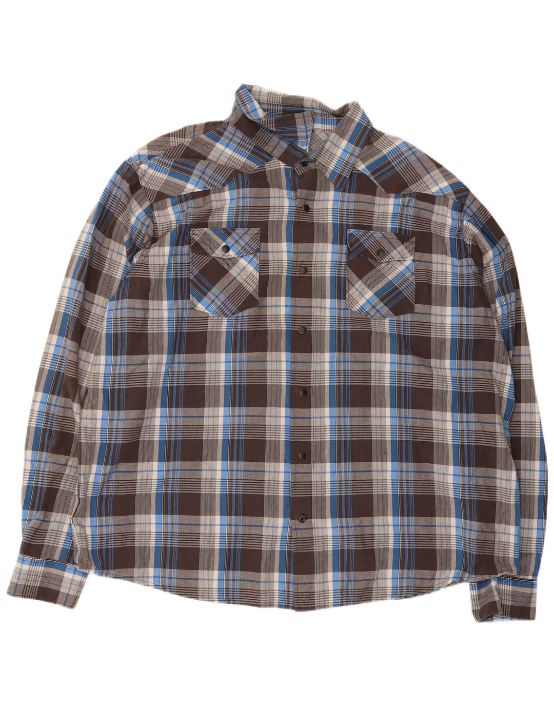 Wrangler Chemise Homme 3XL Marron Carreaux Coton