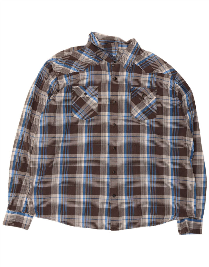 Wrangler Chemise Homme 3XL Marron Carreaux Coton