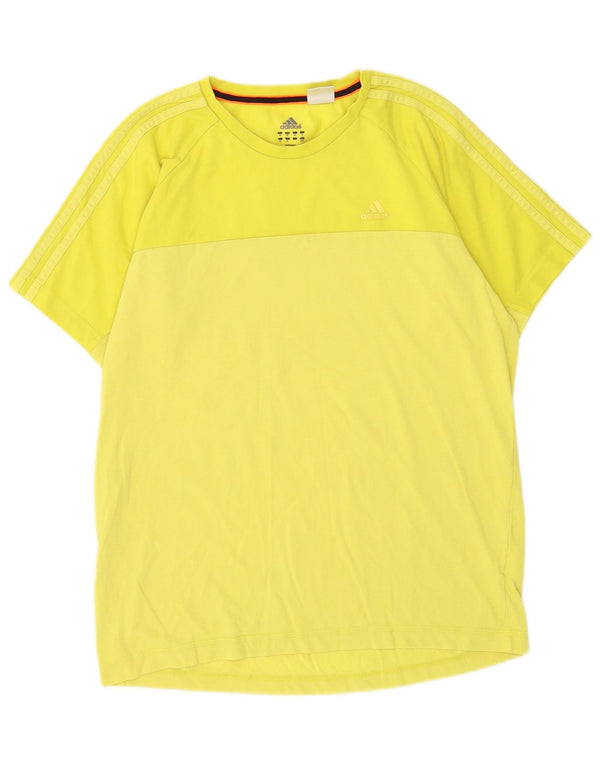 Adidas T-Shirt Climalite Homme Jaune Moyen Coton