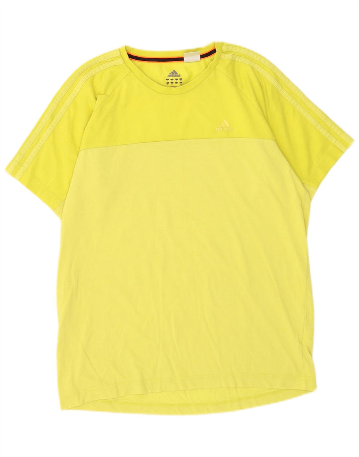 Adidas T-Shirt Climalite Homme Jaune Moyen Coton