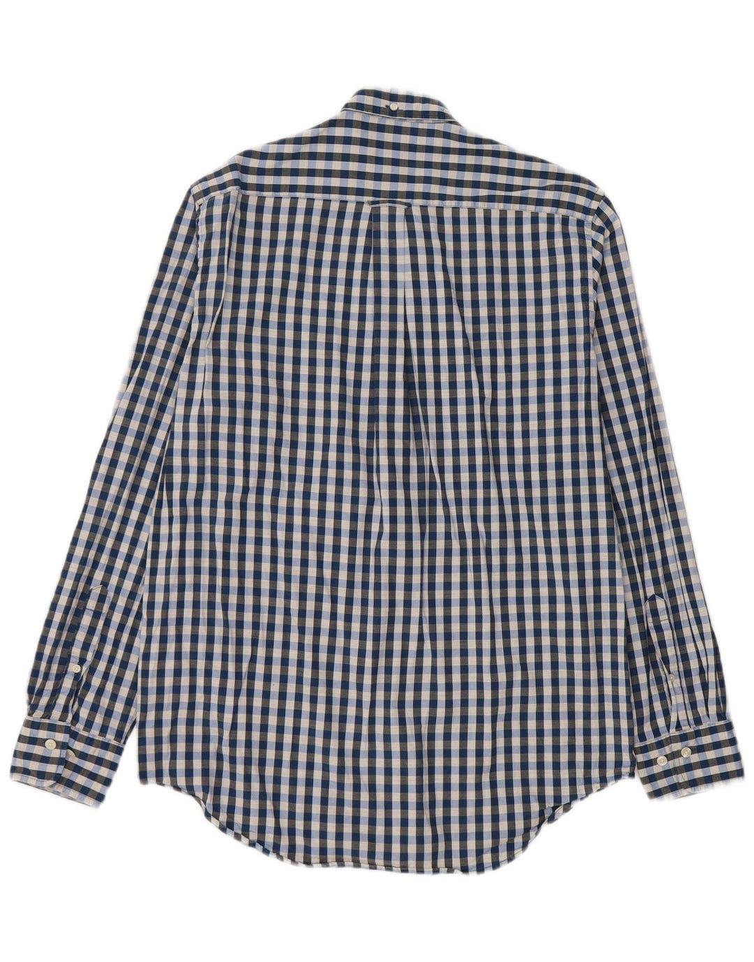 Gant Chemise Regular Fit Homme Taille 39/40 15 1/2 Coton Vichy Bleu Moyen