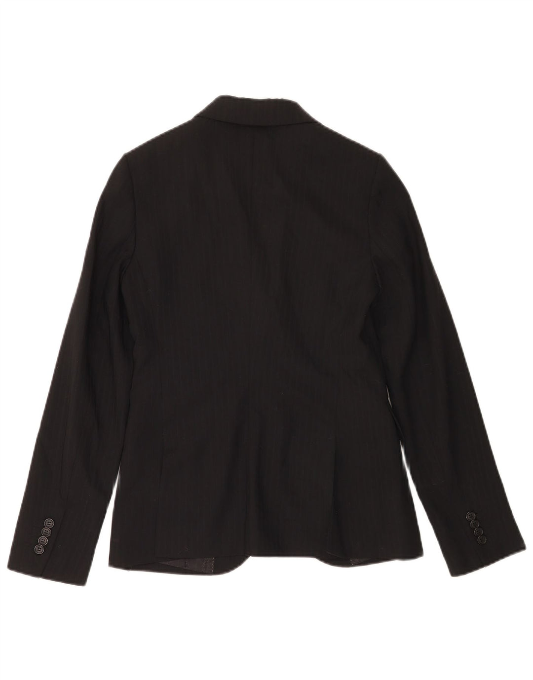 Massimo Dutti Veste blazer à 2 boutons pour femme EU 36 XS en laine noire à fines rayures