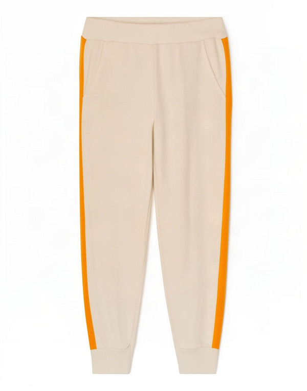 Zara Pantalon de survêtement pour femme Joggers UK 10 Small Blanc Colourblock