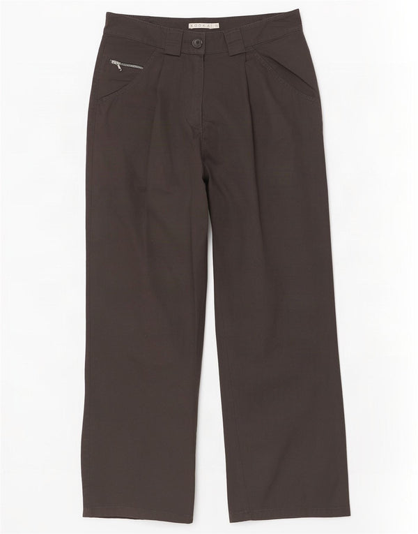 Kookai Pantalon court taille haute pour femme EU 36 Small W28 L26 Marron