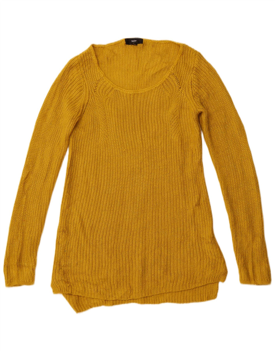 MOSSIMO Pull col bateau pour femme UK 6 XS Jaune Acrylique