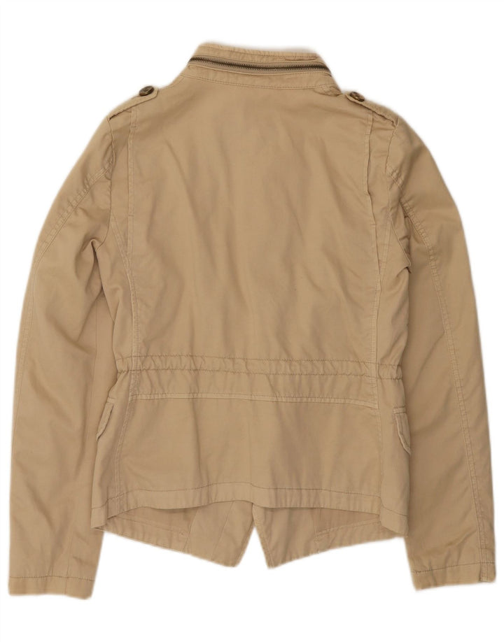 Zara Veste utilitaire pour femme UK 36 Petit coton beige