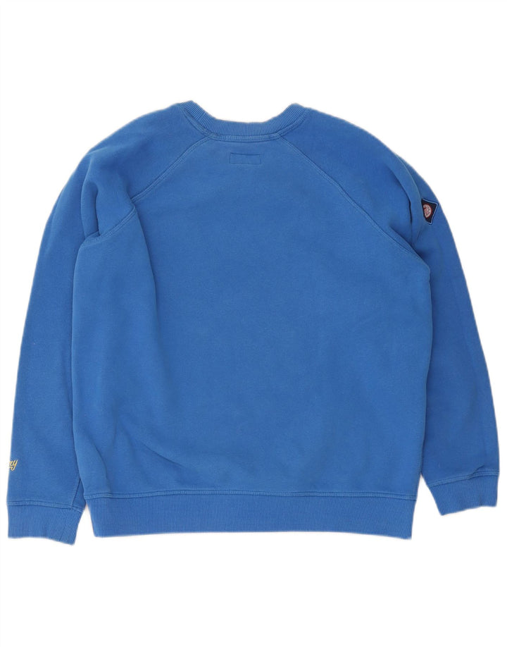Superdry Sweat-shirt surdimensionné pour femme UK 12 Bleu moyen Coton