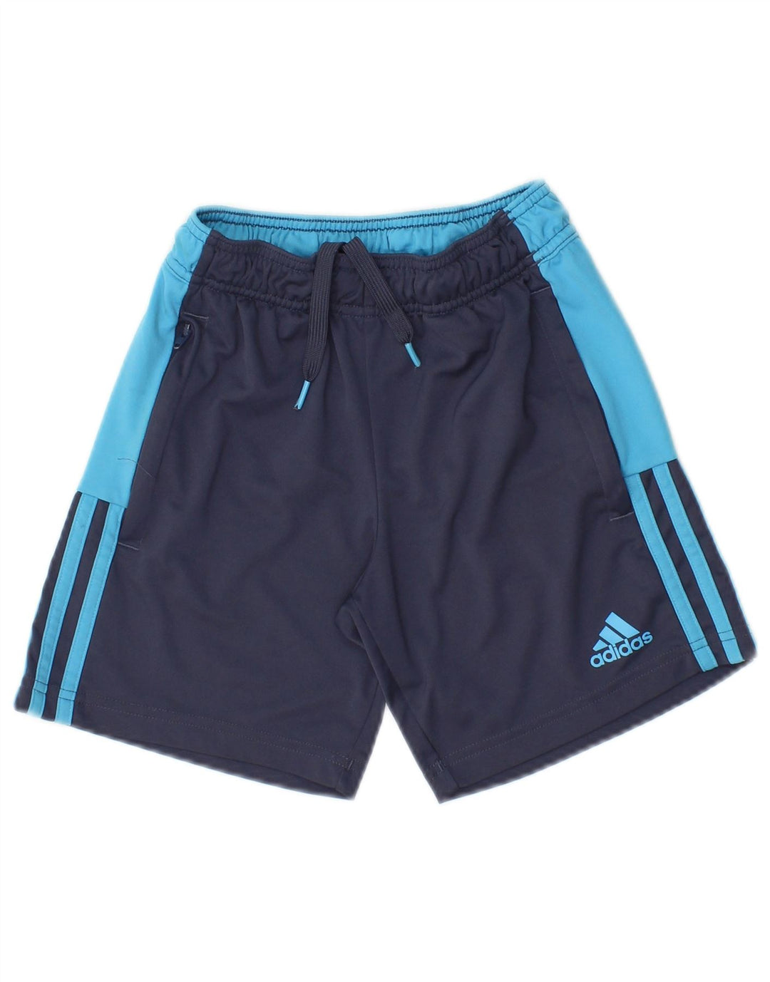 Adidas Short de Sport Garçon 9-10 Ans Bleu Marine Colorblock Polyester