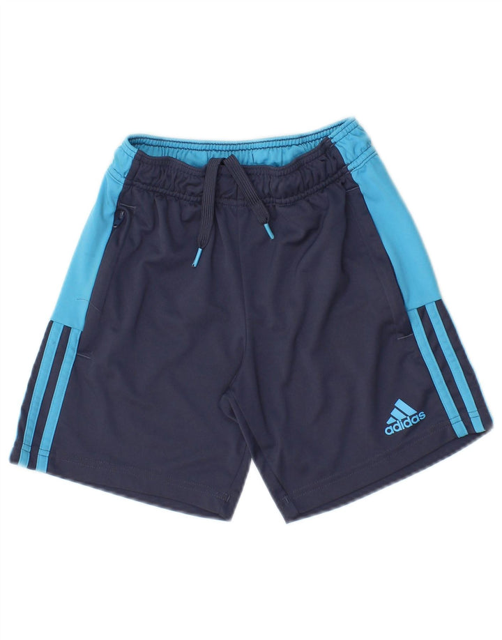 Adidas Short de Sport Garçon 9-10 Ans Bleu Marine Colorblock Polyester