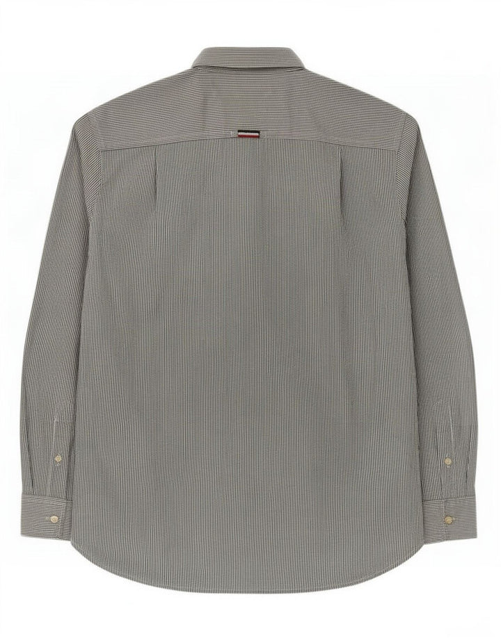 Superdry Chemise Homme Gris Moyen Pinstripe Cotton