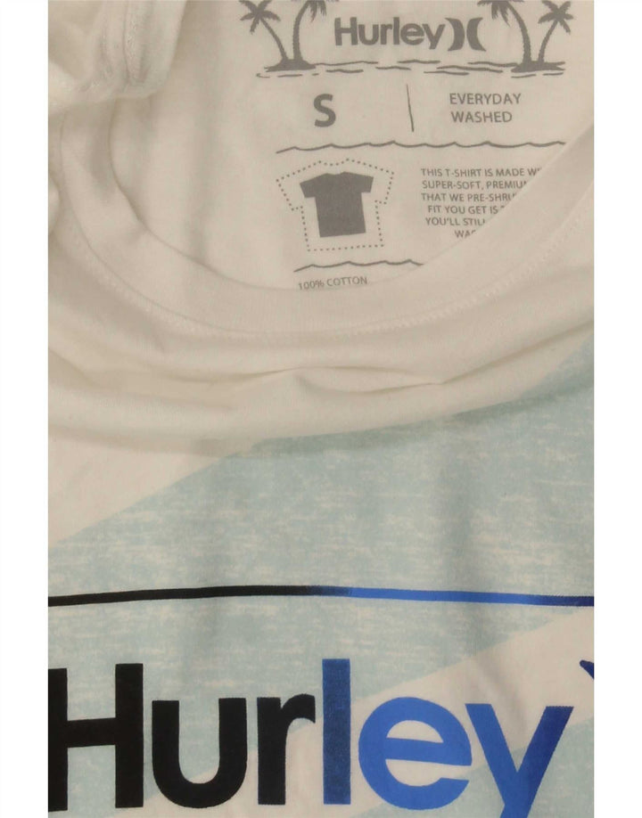 Hurley T-Shirt Graphique Homme Petit Blanc Coton