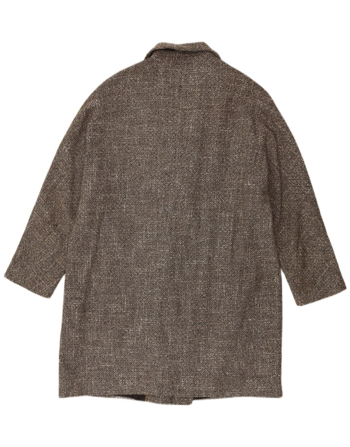 Massimo Dutti Manteau croisé pour femme UK 16 Grand chevrons gris