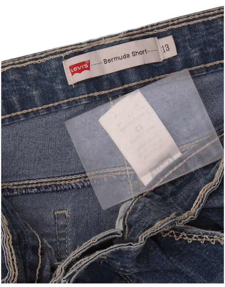 LEVI'S Bermuda en denim vieilli pour femme US 13 Large W32 Bleu Coton