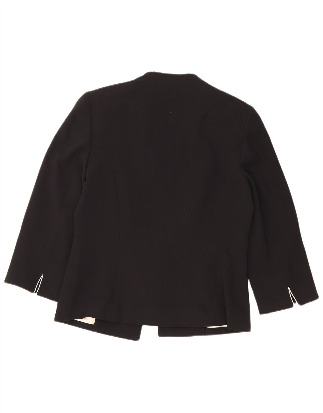 JAQUES VERT Veste blazer à manches 3/4 pour femme 1 bouton UK 10 Small Noir