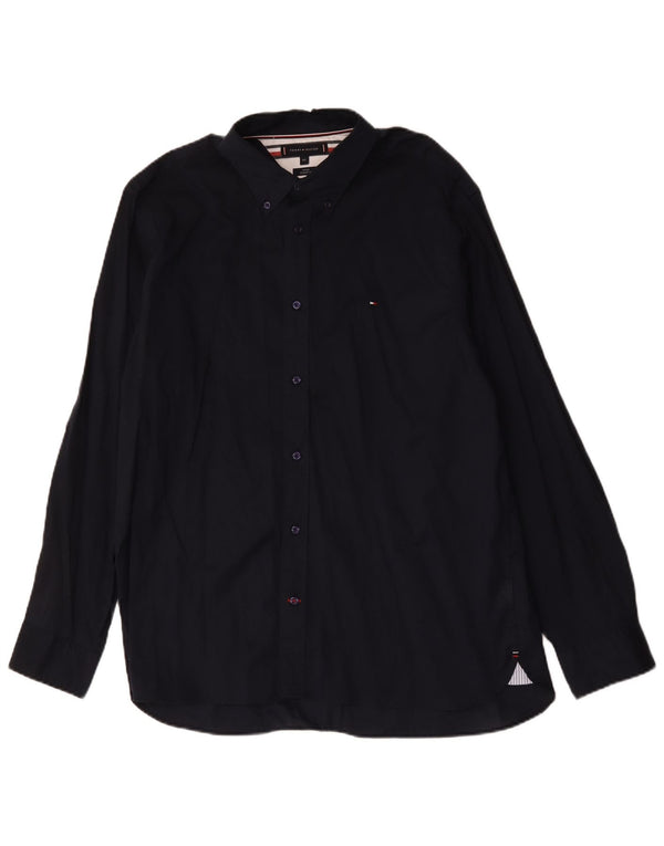 Tommy Hilfiger Chemise coupe régulière pour homme 2XL Bleu marine Coton