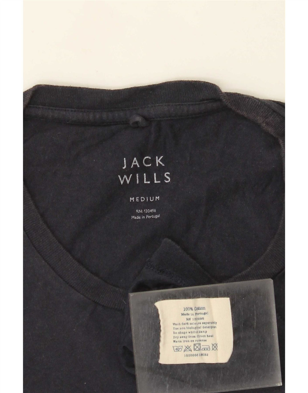 Jack Wills T-Shirt Homme Bleu Marine Moyen Coton