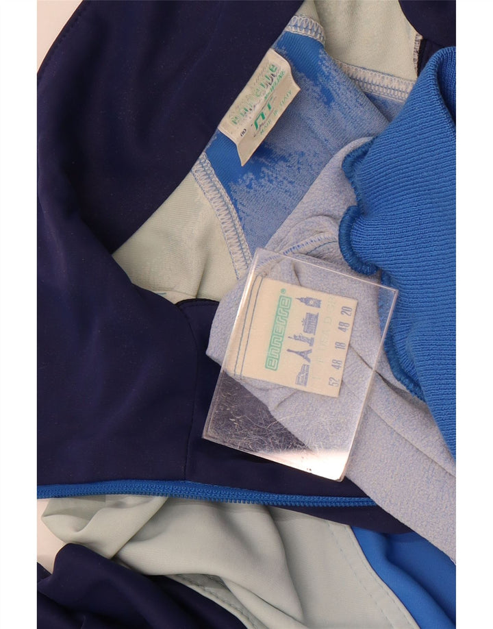 Ennerre Veste de survêtement pour femme UK 20 2XL Bleu Colorblock Polyamide