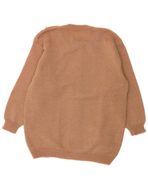 Pull Cardigan Femme Vintage UK 18 XL Beige