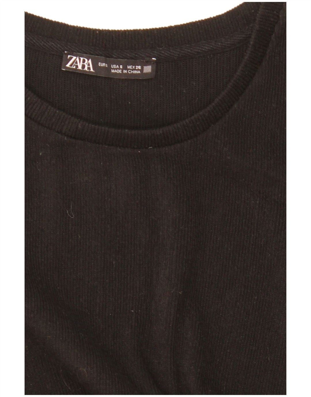 Zara Chemisier court surdimensionné à manches longues pour femme UK 10 Petit Noir
