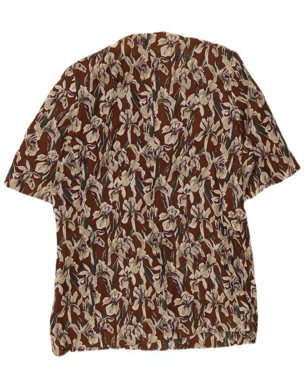 Les Copains Veste blazer à manches courtes pour femme UK 16 Large Marron Floral