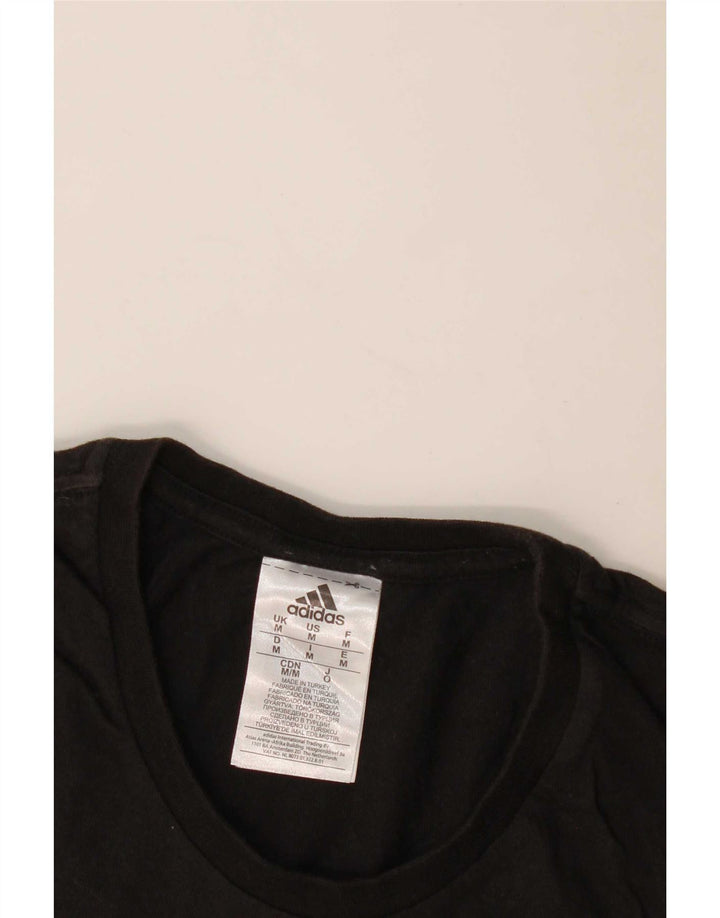 Adidas T-shirt graphique pour homme en coton noir moyen
