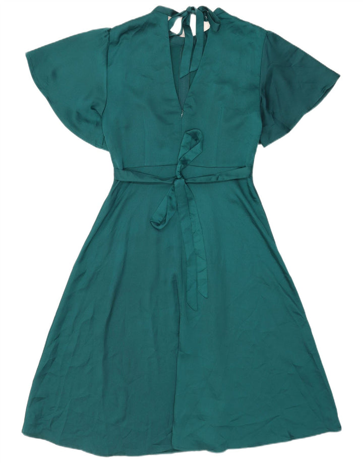 Oasis Robe trapèze pour femme UK 42 en polyester vert moyen