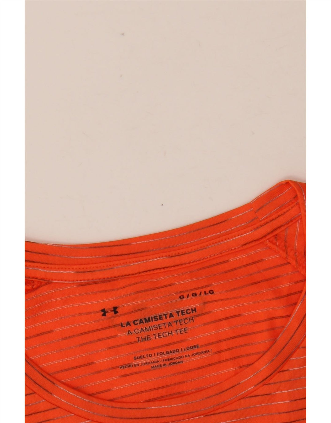 UNDER ARMOUR T-shirt pour homme à fines rayures orange