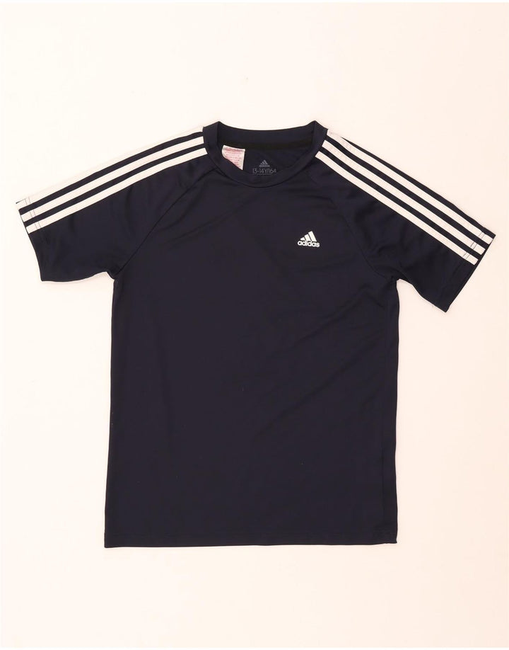 ADIDAS Garçon Aeroready T-Shirt Top 13-14 ans Bleu Marine Polyester