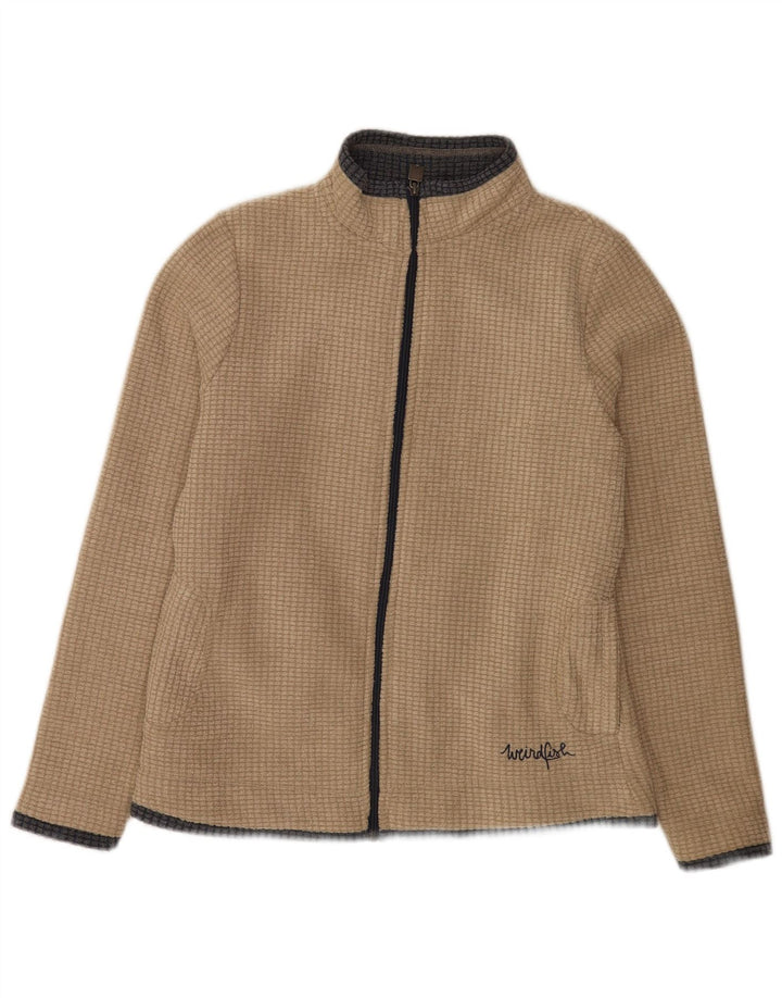 Weird Fish Veste polaire pour femme UK 12 Polyester beige moyen