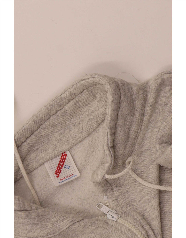 Jerzees Sweat-shirt graphique à col zippé pour femme EU 46 XL Gris moucheté