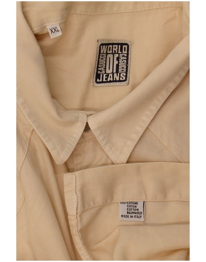 CASSUCI Chemise Homme 2XL Coton Beige