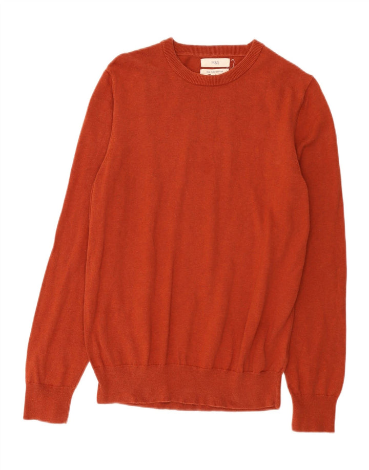 Marks & Spencer Pull Col Bateau Homme Marron Moyen Coton