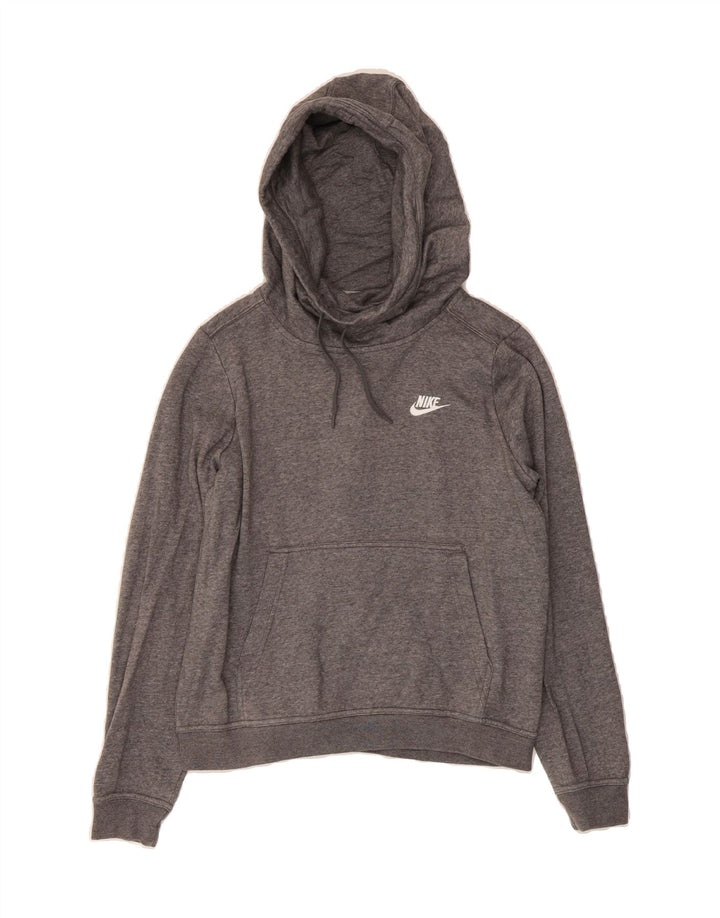 NIKE Womens Hoodie Jumper UK 14 Medium Grey Cotton Vintage Nike and Second-Hand Nike from Messina Hembry 