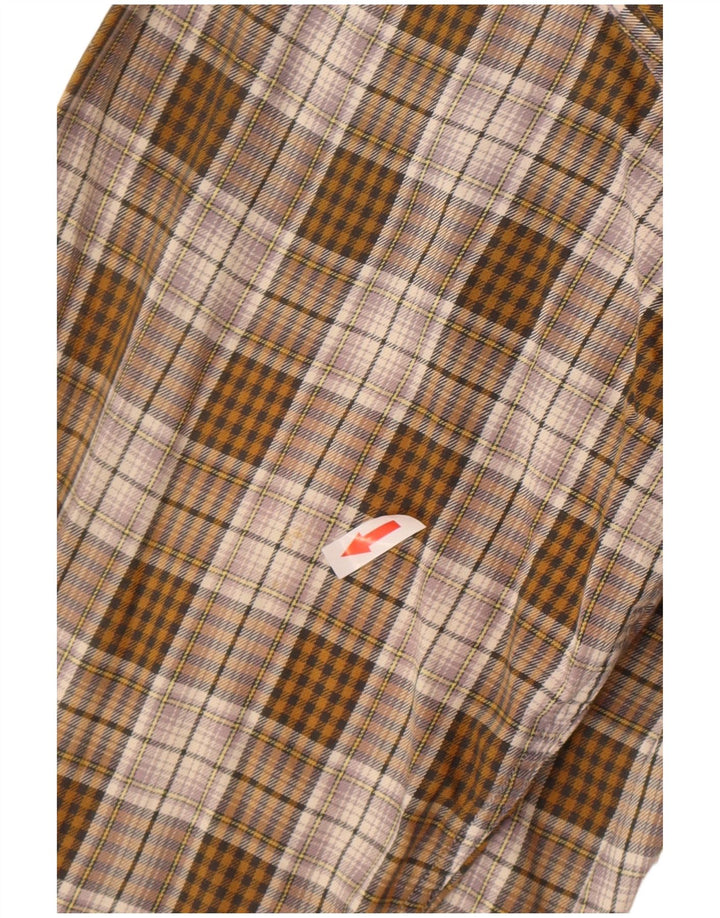 Wrangler Chemise en flanelle pour homme XL Marron à carreaux