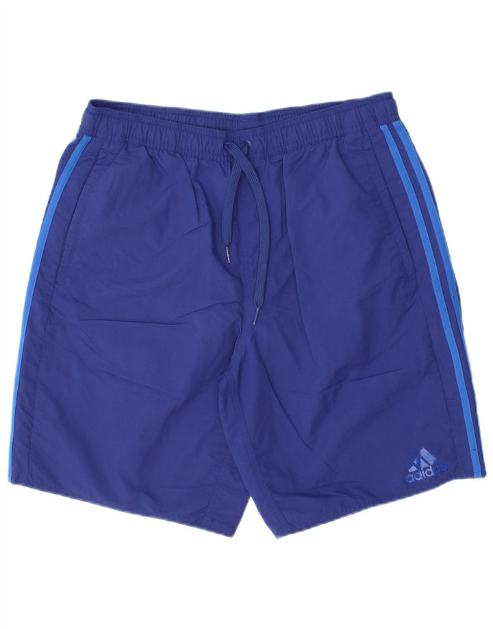 Adidas Short de bain homme en nylon bleu moyen