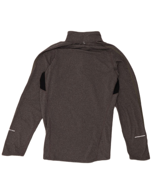 Nike Haut de survêtement Dri Fit Zip Neck pour hommes, petit, gris color block