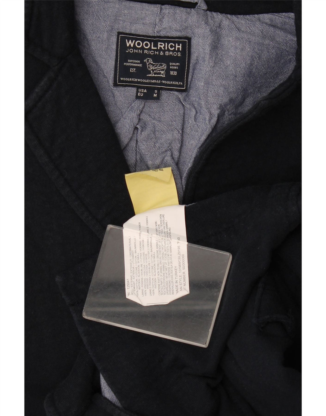 Woolrich Veste Blazer 3 Boutons Homme UK 36 Petit Bleu Marine Coton