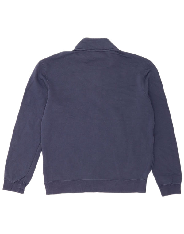 Nike Sweat-shirt à col zippé en coton bleu marine moyen pour homme